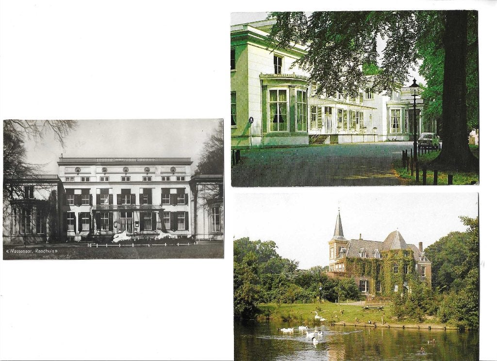 3 Oude Ansichtkaarten Wassenaar: Raadhuis, Duinrell, De Paau, Verzenden, Voor 1920, Gelopen, Zuid-Holland
