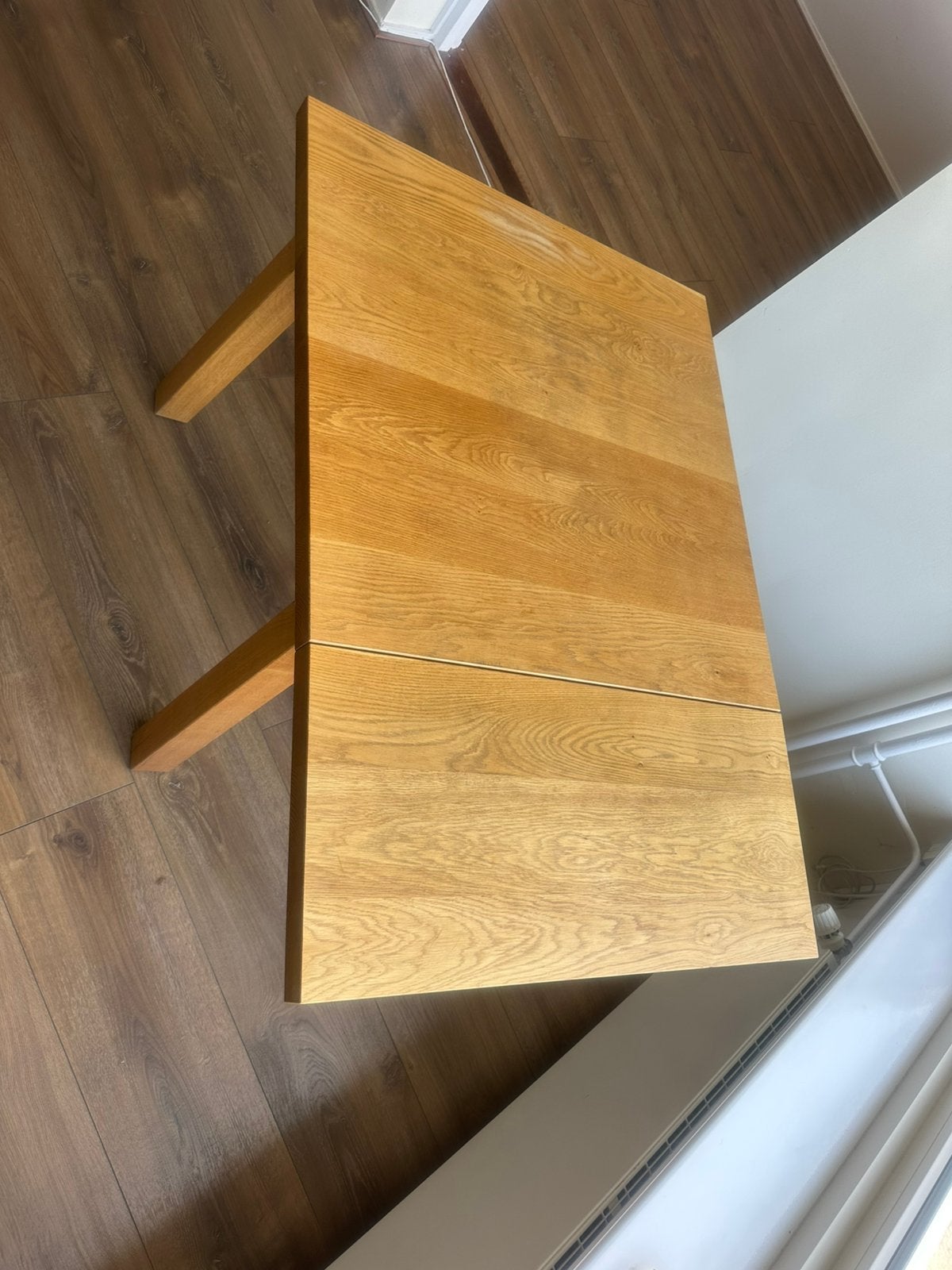 Uitschuifbare eettafel 80x80 cm (115 cm uitgeschoven), Huis en Inrichting, Tafels | Eettafels, Ophalen, Rechthoekig, 100 tot 150 cm