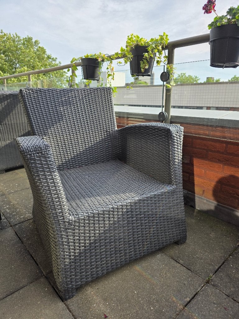 te koop 2 loungestoelen, Tuin en Terras, Tuinmeubel-accessoires, Ophalen, Gebruikt