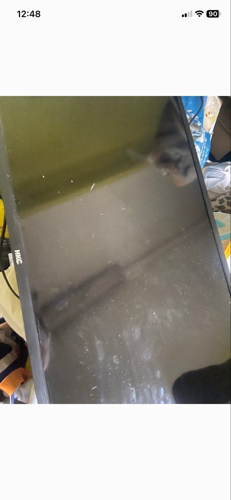 HKC TV met gebroken scherm - voor onderdelen, LED, 50 Hz, Niet werkend, Ophalen