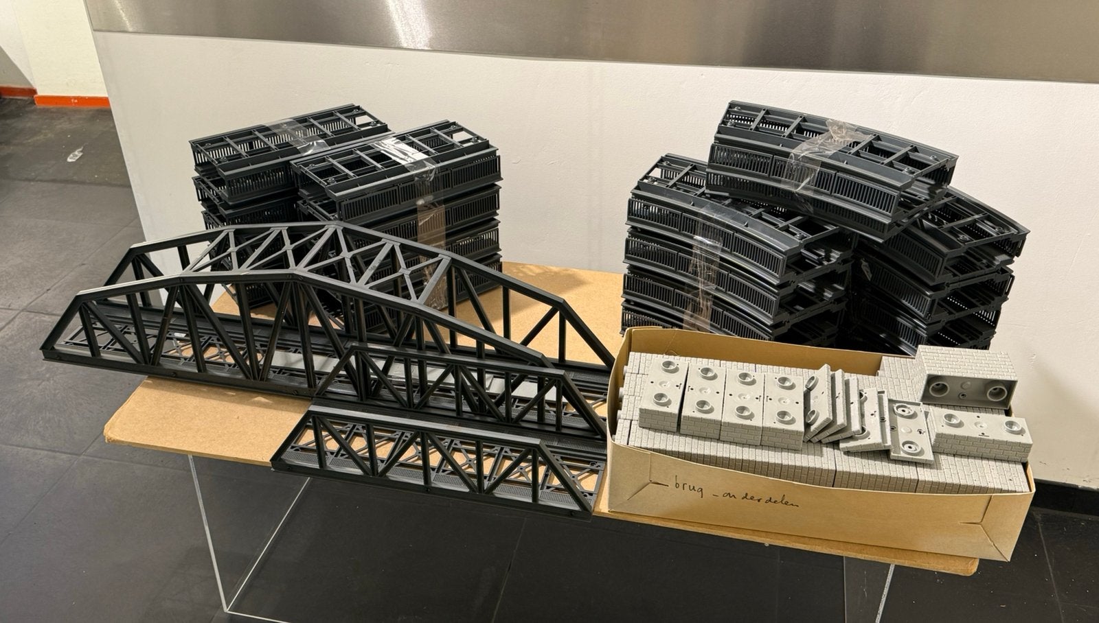 Marklin Spoor I. Brug met opritten en pijlers, Wisselstroom, Brug, Tunnel of Gebouw, Ophalen of Verzenden, Zo goed als nieuw