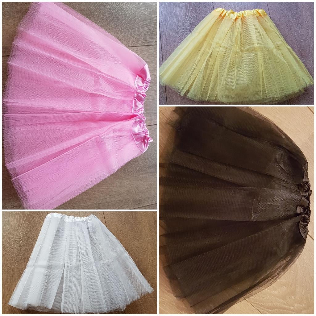 Nieuw wit, zwart, roze petticoat / tule / tutu, 1 tm 8 jaar, Ophalen of Verzenden, Nieuw, Meisje