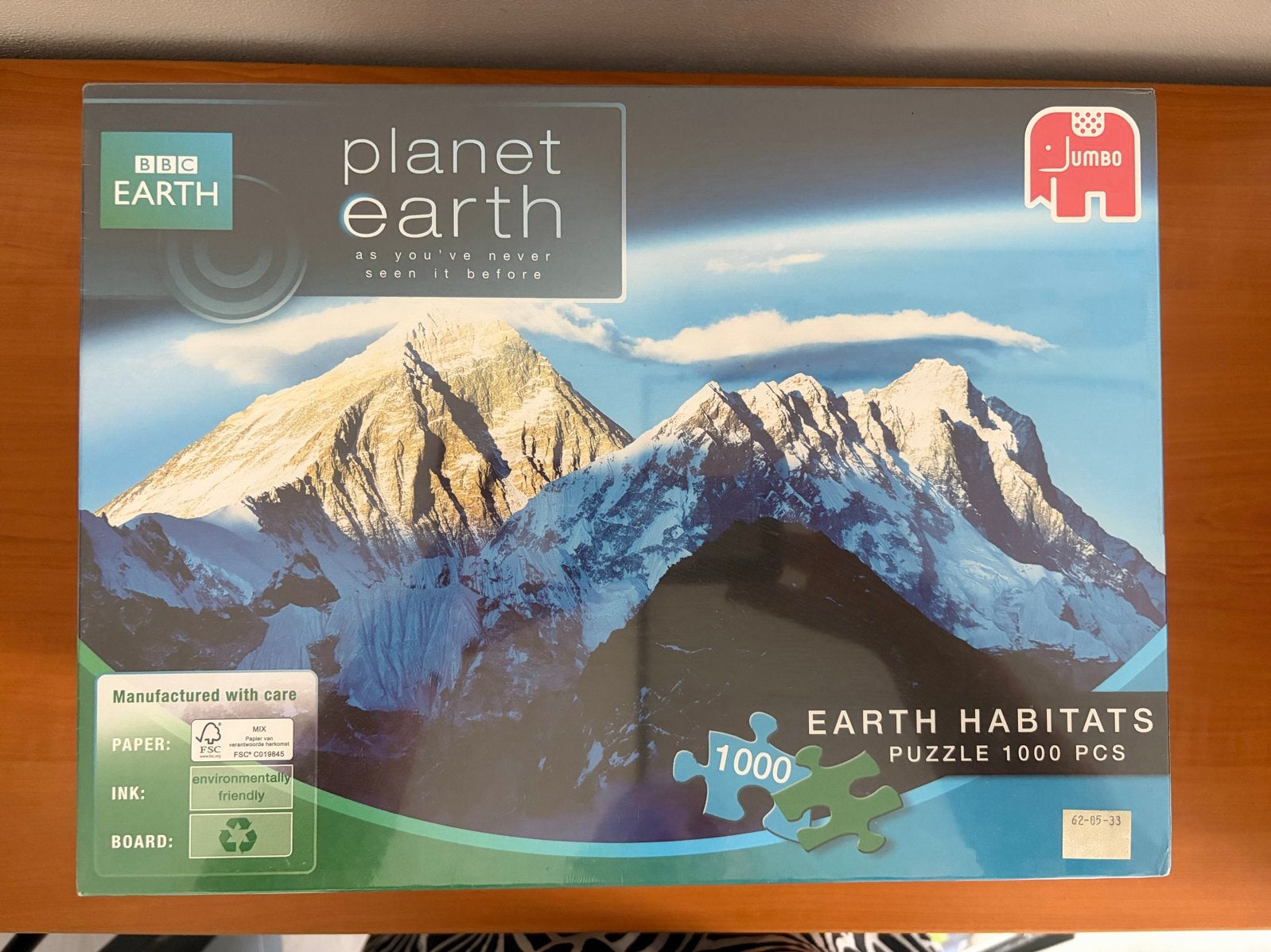 Jumbo BBC Planet Earth Habitats Legpuzzel 1000 stukjes, Hobby en Vrije tijd, Denksport en Puzzels, Ophalen, 500 t/m 1500 stukjes
