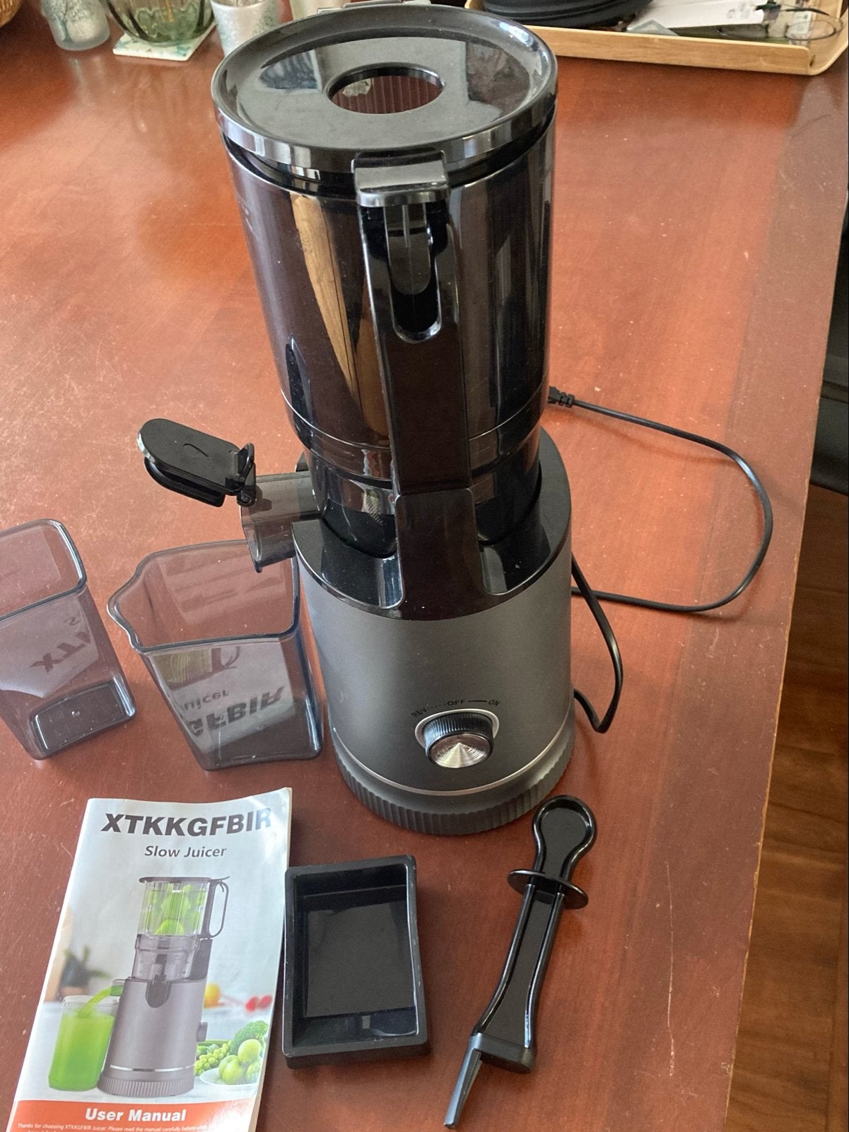 XTKKGFBIR Slowjuicer (vergelijkbaar met Slow Juice Fit Pro), 1 tot 2 liter, Ophalen of Verzenden, Zo goed als nieuw, Vaatwasserbestendig