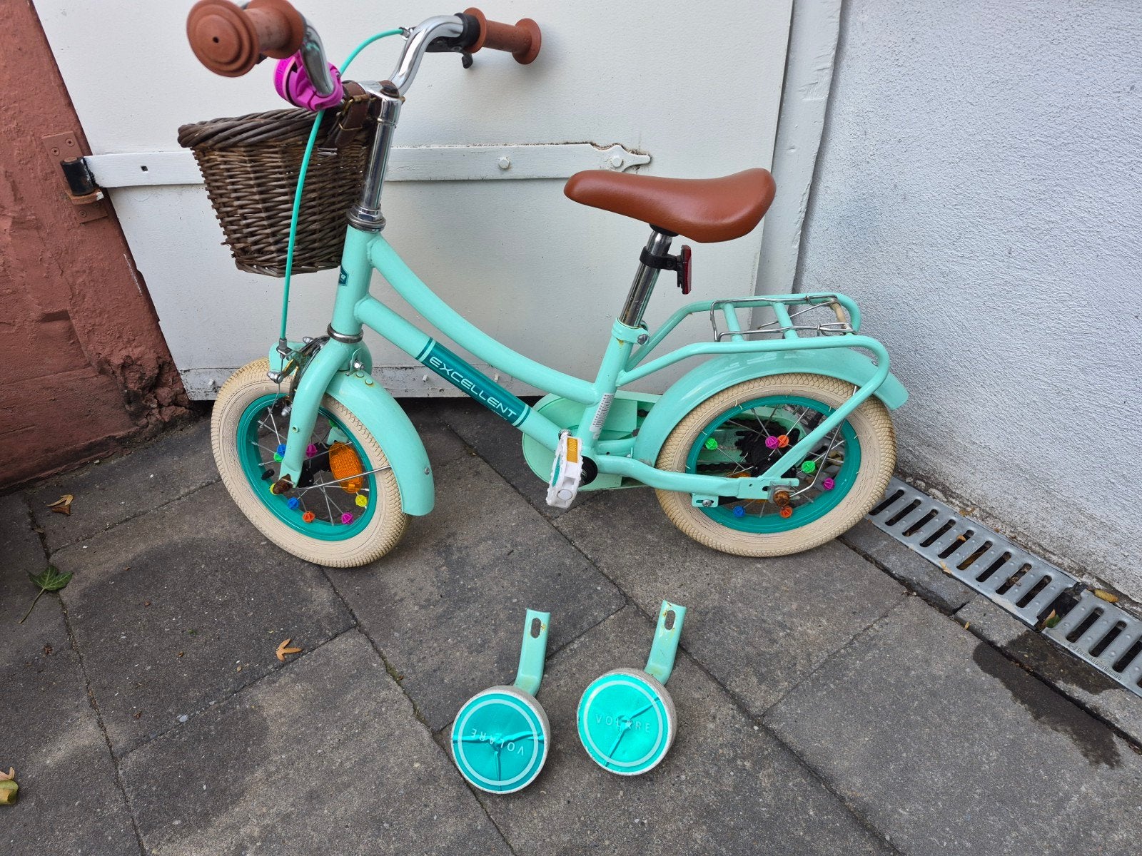 Kinderfiets Volare excellent 12 inch, Ophalen, Terugtraprem, Zijwieltjes, Gebruikt
