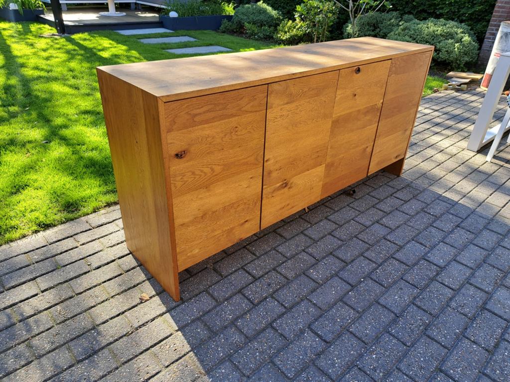 Unieke Eikenhouten Kast - Zelf Ontworpen en Gebouwd, Ophalen, Zo goed als nieuw