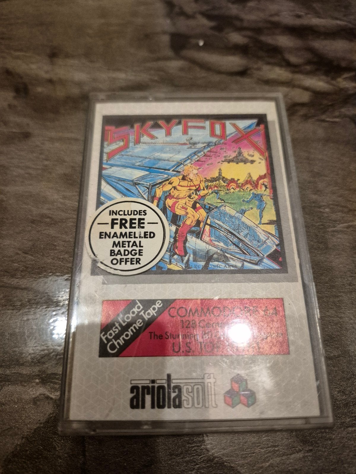 Commodore 64 C64 Spel Skyfox - Ariolasoft (Fast Load), Spelcomputers en Games, Games | Pc, Gebruikt, Racen en Vliegen, 1 speler