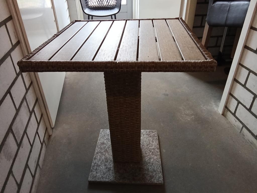 Tuintafel, Tuin en Terras, Tuintafels, Ophalen of Verzenden, Gebruikt, Rechthoekig, Wicker
