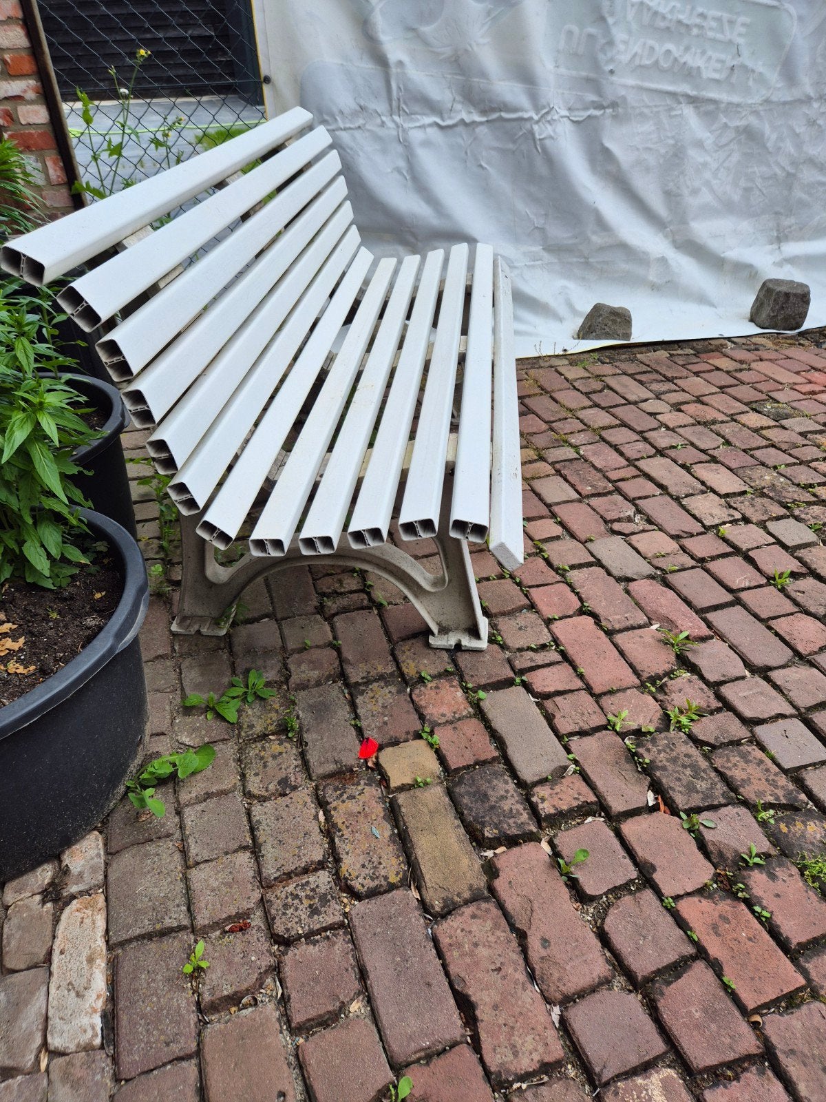Gratis tuinbank, Tuin en Terras, Tuinbanken, Ophalen, Gebruikt, Kunststof
