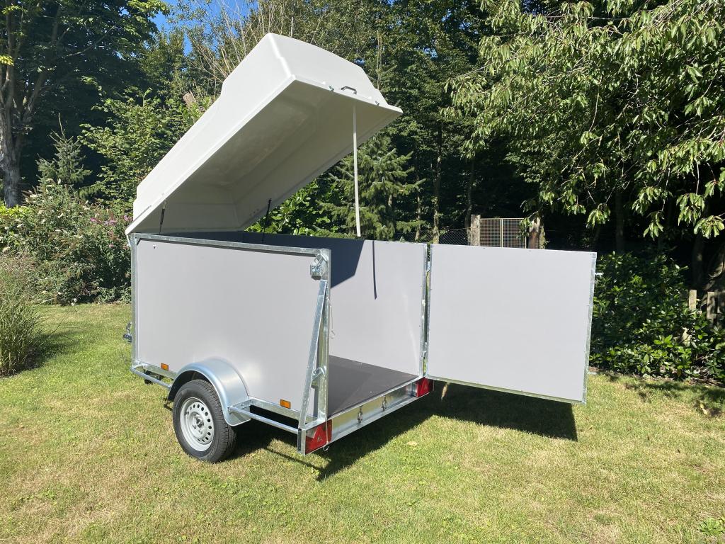 NIEUW Gesloten aanhangwagen met hefdak B rijbewijs., Auto diversen, Aanhangers en Bagagewagens, Niet ingevuld, Nieuw, Niet ingevuld
