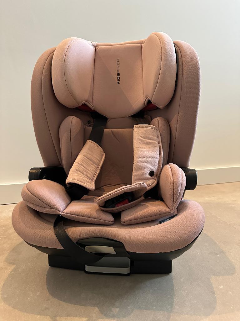 Kidsriver roze autostoel met isofix, Gebruikt, 15 t/m 36 kg, Slaapstand, Isofix