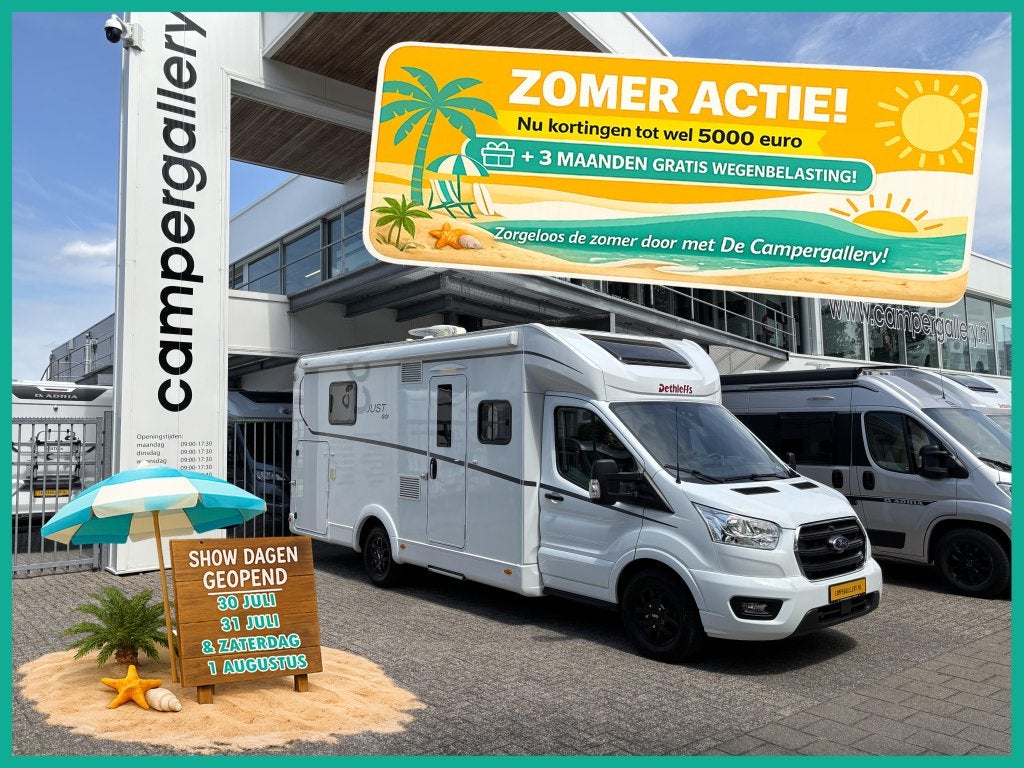 Dethleffs JustGo QUEENSBED+HEFBED FACE TO FACE AUTOMAAT 2023, Automaat, Ford, Bedrijf, Diesel