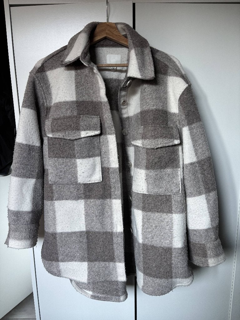 Fall/Winter coat, Ophalen, H&M, Beige, Maat 36 (S)