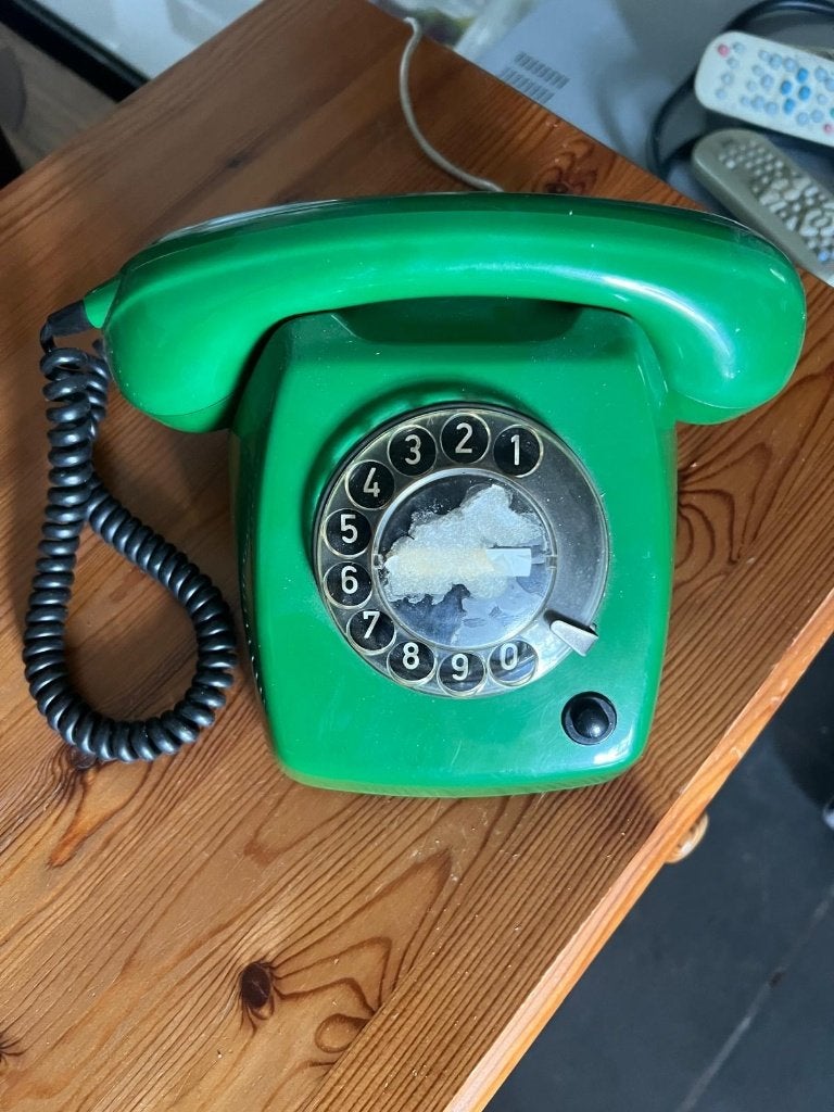 PTT T65 Luxe Smaragd groene draaischijftelefoon retro, Telecommunicatie, Ophalen of Verzenden, Zo goed als nieuw, Bakeliet