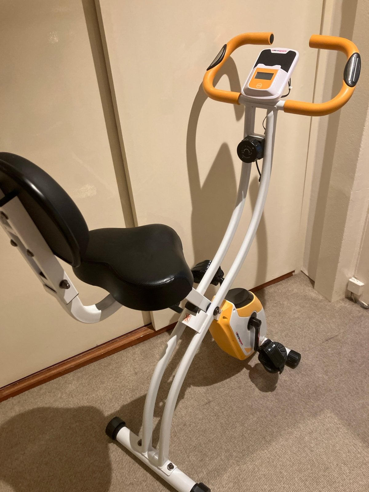 Ultrasport Hometrainer F-Bike 200B met rugleuning, Ophalen, Zo goed als nieuw, Metaal, Benen