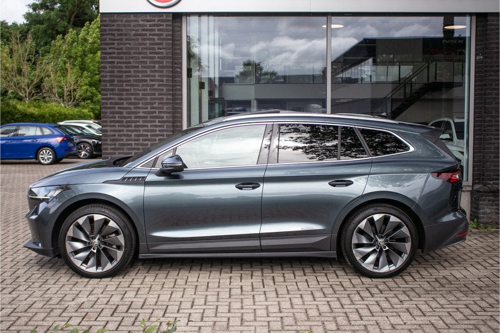 Skoda Enyaq iV 80 | SoH Accu 94% | Panoramadak | 21" LM velg, Achterwielaandrijving, Gebruikt, 179 pk, Leder en Stof