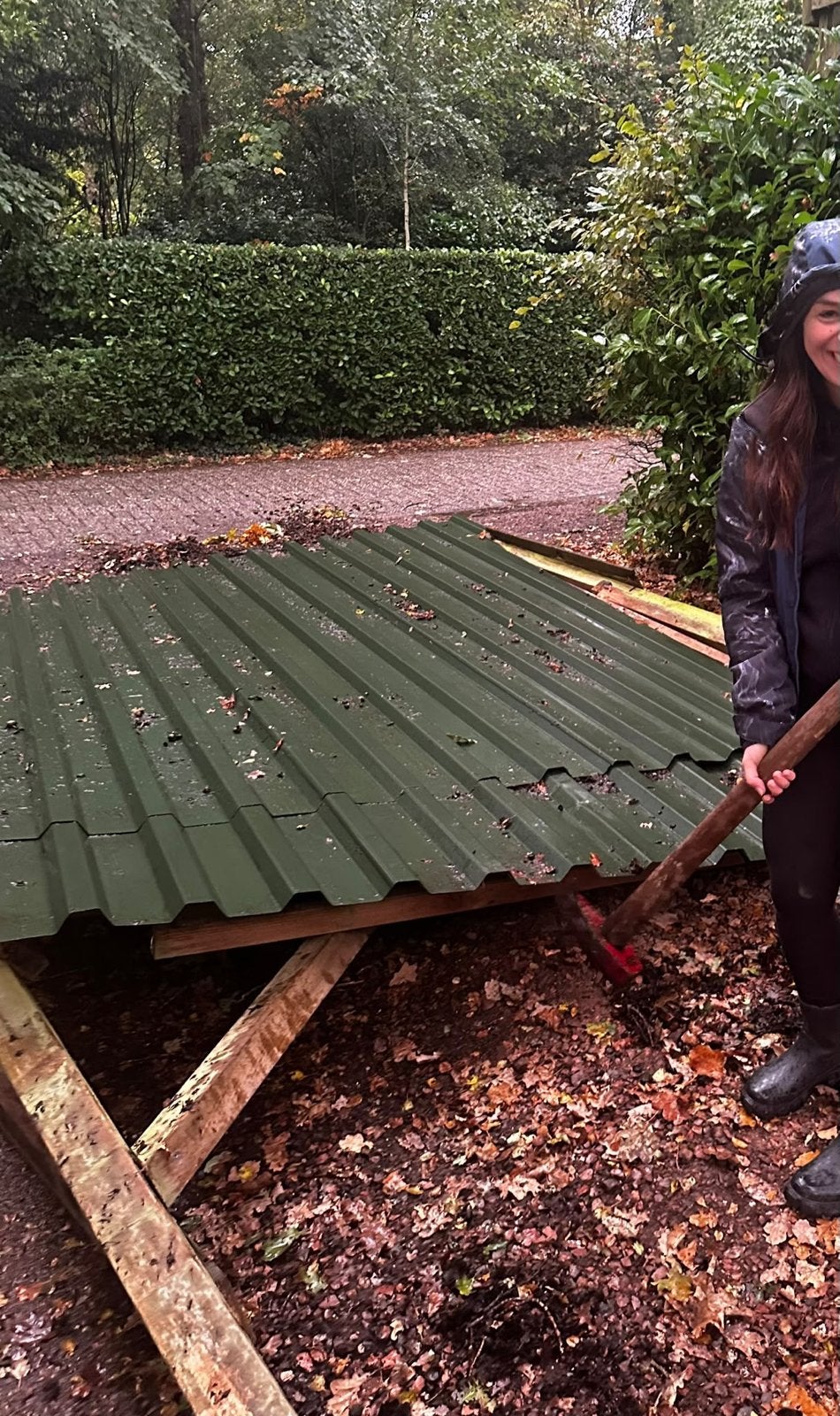 Titel: Gratis groene dakplaten carport – vandaag ophalen, Ophalen, Gebruikt