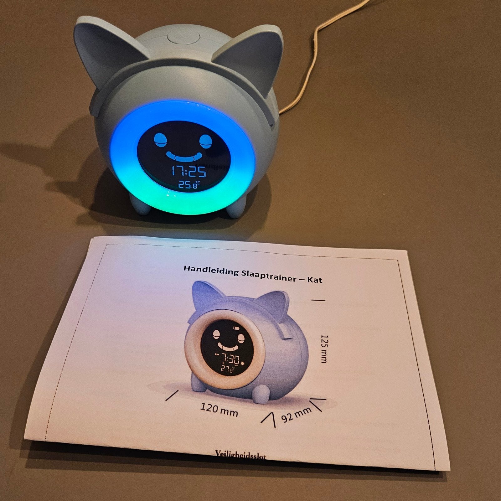 Leuke katten slaaptrainer/wekker met licht en geluid, Ophalen of Verzenden, Zo goed als nieuw