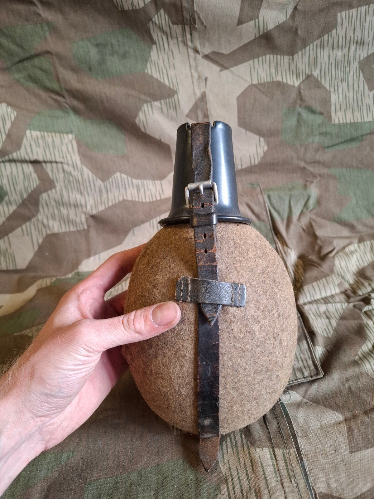WO2 Duitse veldfles met beker, Ophalen of Verzenden, Duitsland