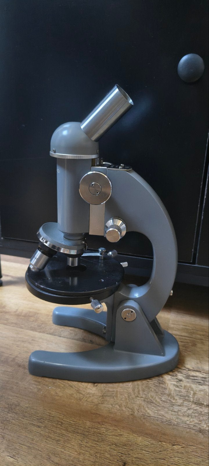 Vintage Euromex LK Biologische Microscoop met Koffer, Ophalen of Verzenden, Gebruikt, 400x tot 1000x, Biologische microscoop