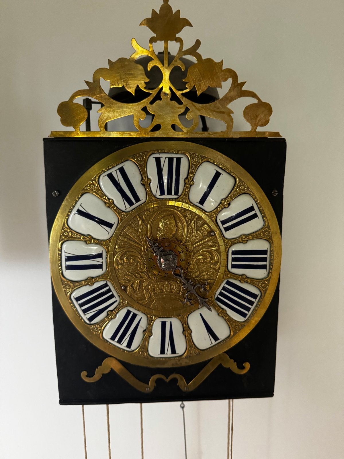Antieke Cartouche Comtoise Klok - Prachtig Uurwerk, Ophalen