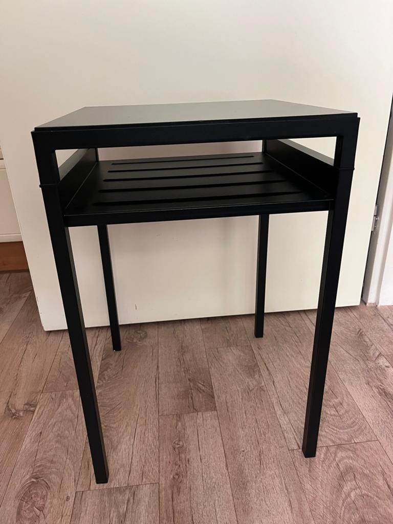 2 bijzettafeltjes/ nachtkastjes Nyboda Ikea voor €25.-, Ophalen, Zo goed als nieuw, Minder dan 55 cm, 45 tot 60 cm