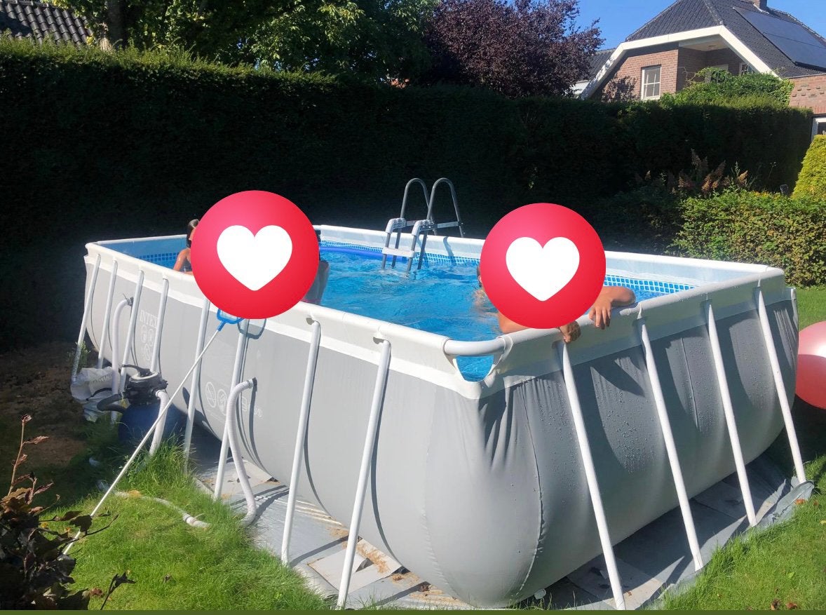 Intex zwembad met een nieuwe orginele pomp, Gebruikt, 200 tot 300 cm, 80 tot 120 cm, Ophalen of Verzenden