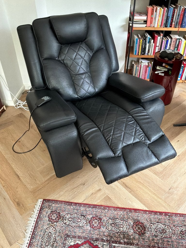Foto 3 van Luxe elektrische relaxfauteuil –ligstand, lenden- & neksteun