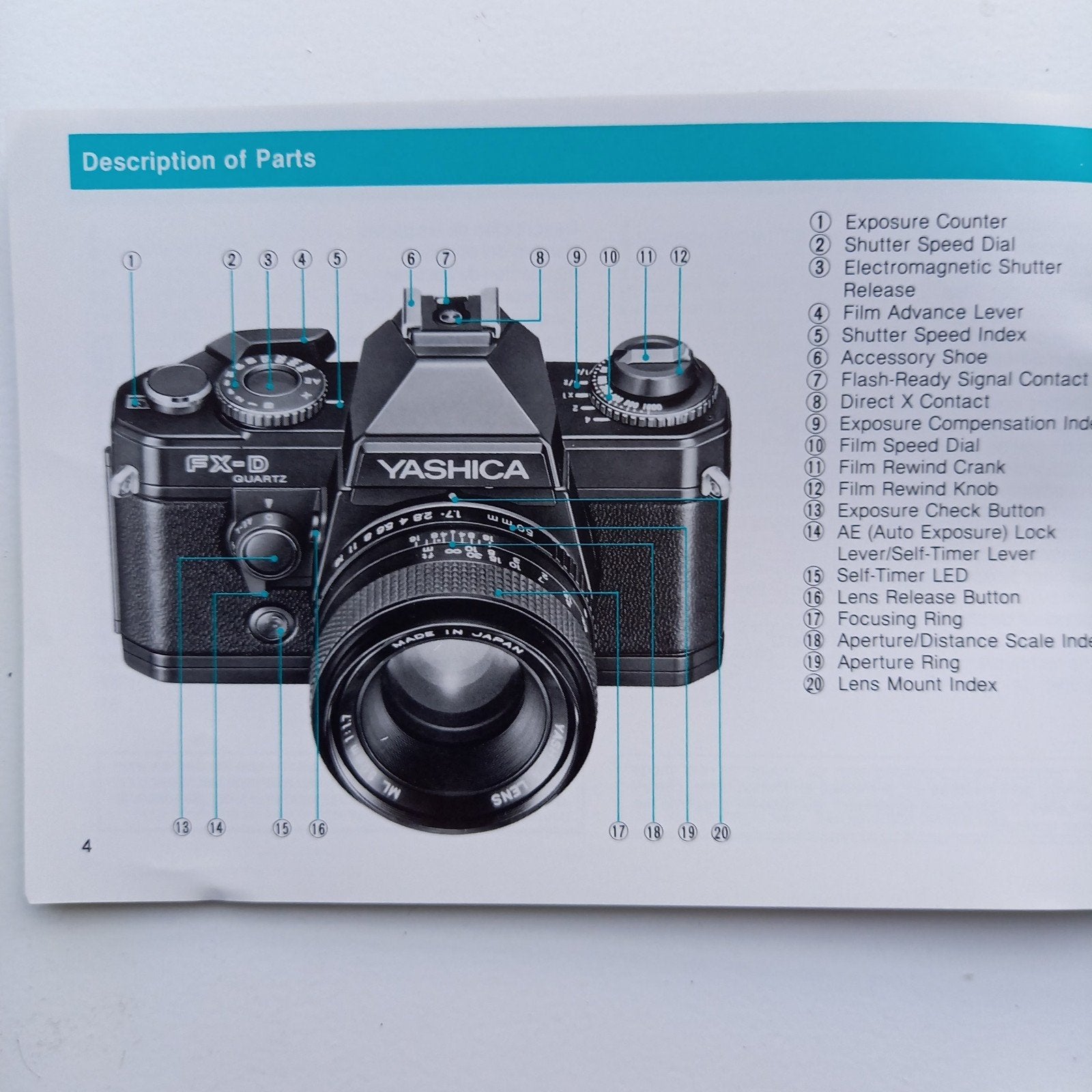 Yashica FX-D Quartz Spiegelreflexcamera met lens en flitser, Ophalen, Gebruikt, Spiegelreflex, Overige Merken