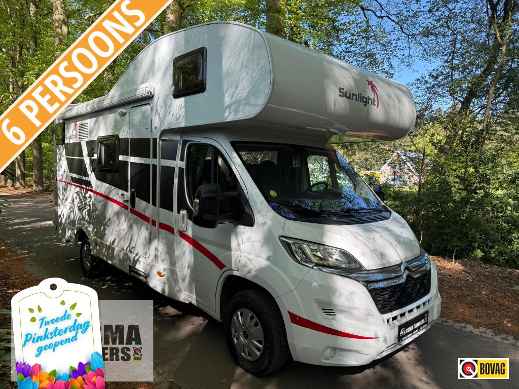 Sunlight A 68 Alkoof 6 persoons 2018, Caravans en Kamperen, Standaard zit, Ringverwarming, Airbags, Bedrijf