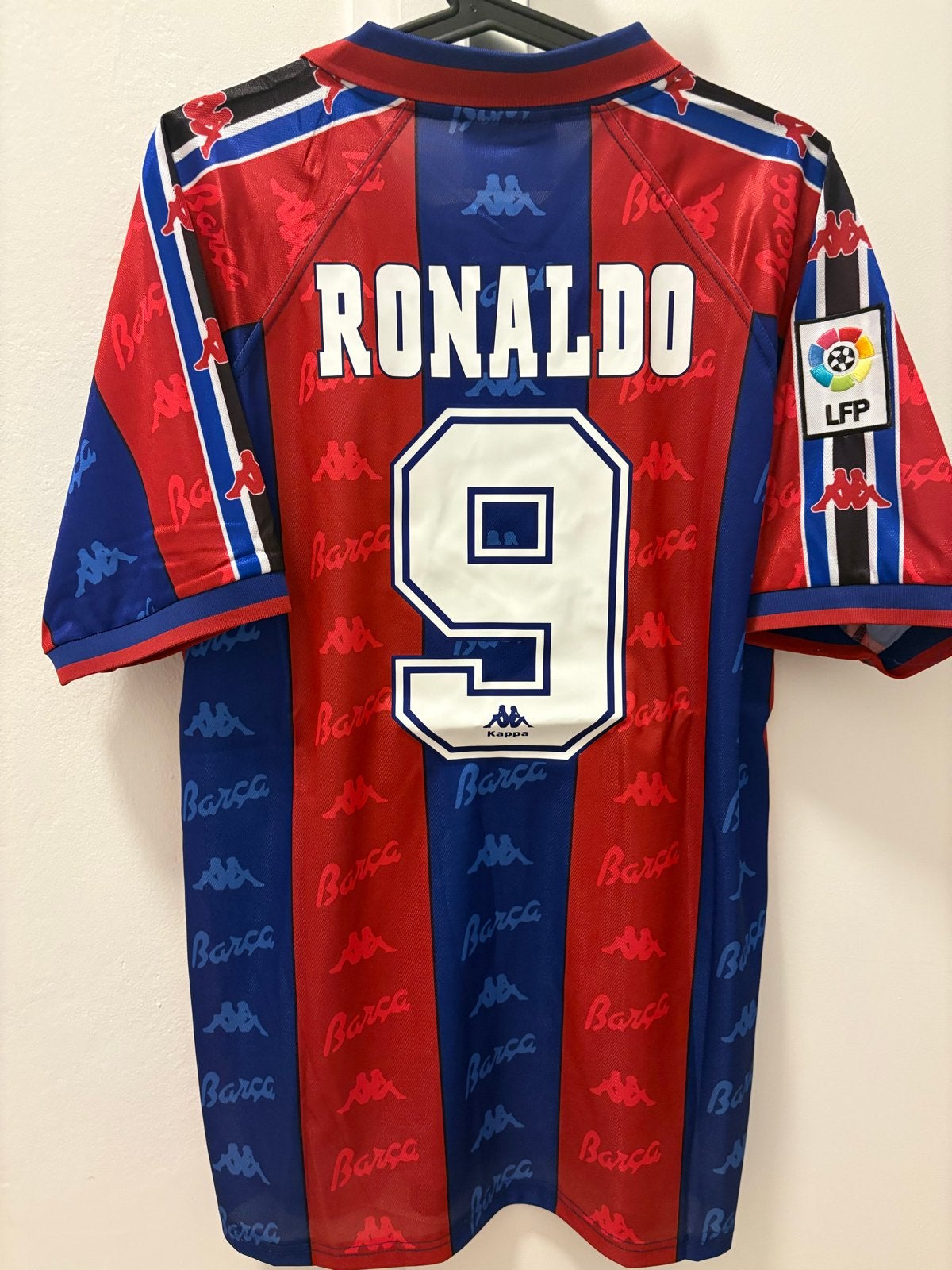 Retro FC Barcelona thuisshirt 1996-1997 Ronaldo R9 XL, Sport en Fitness, Maat XL, Ophalen of Verzenden, Nieuw, Shirt