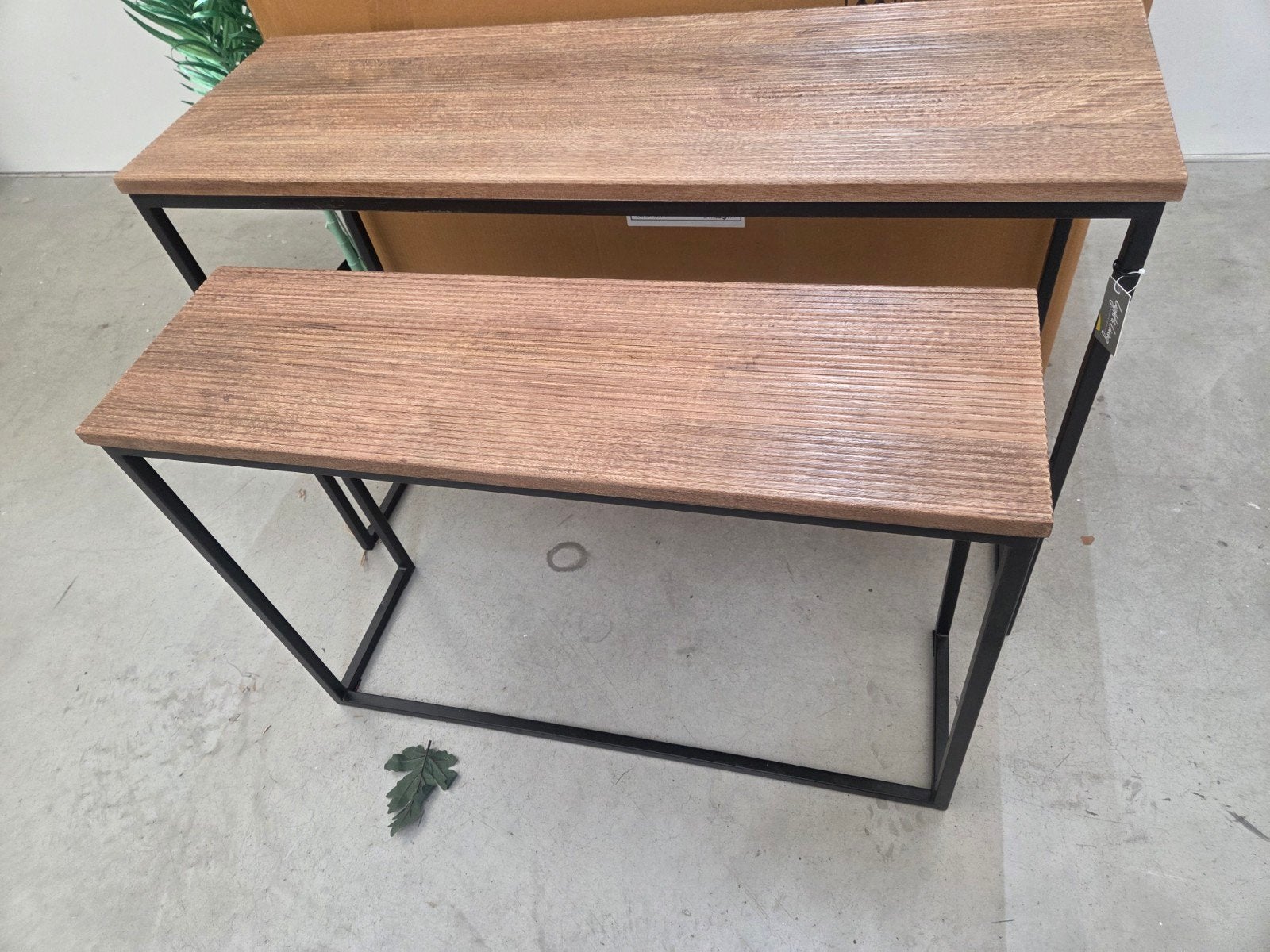 Light & Living Console Set - Hout bruin-zwart, Overige houtsoorten, 100 tot 150 cm, Modern, Industrieel, Onbekend