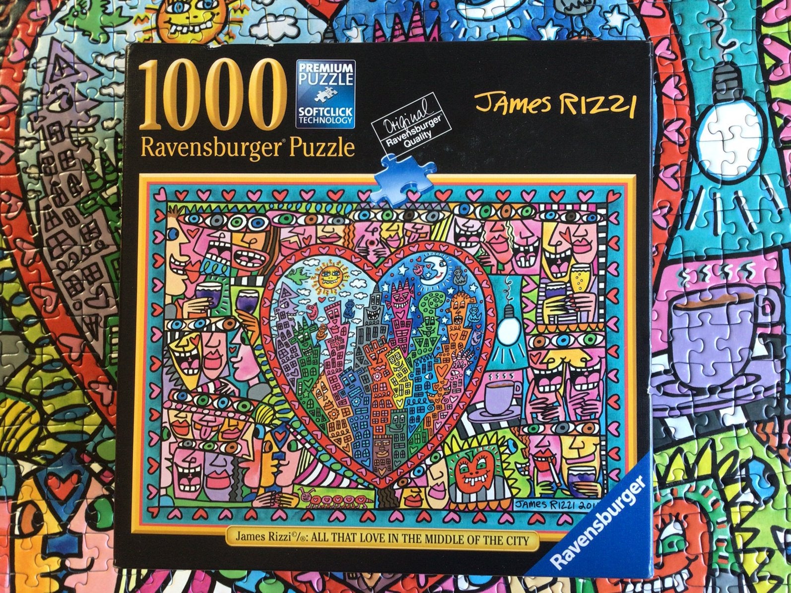 Ravensburger puzzel.All that love in the middle of rhe city., Eén persoon