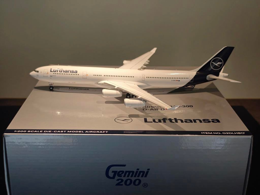 Gemini 200 Lufthansa A340-300, Ophalen of Verzenden, Zo goed als nieuw, Schaalmodel
