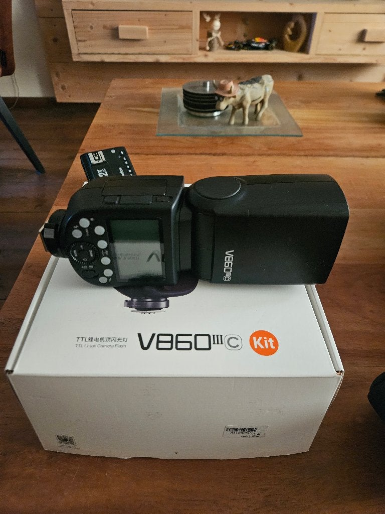 GODOX V860 III Speedlite CANON set [nieuwstaat in doos!], Verzenden, Zo goed als nieuw, Canon, Overige merken