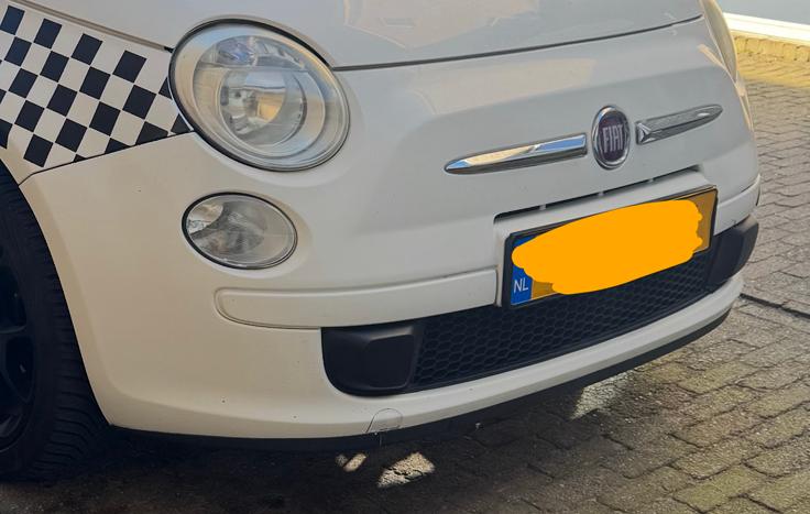 Complete Voorbumper incl. lampjes Fiat 500 (2008) in Wit, Auto-onderdelen, Carrosserie en Plaatwerk, Ophalen, Gebruikt, Voor, Bumper