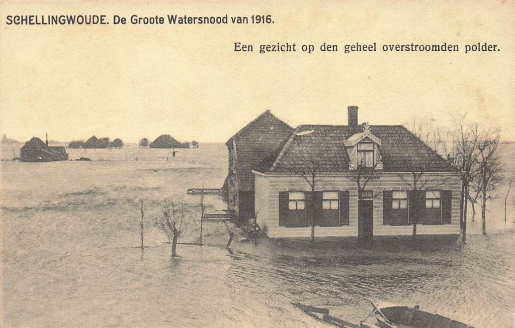 703-490-025 Schellingwoude De Groote Watersnood Van 1916, Verzenden, Voor 1920, Noord-Holland