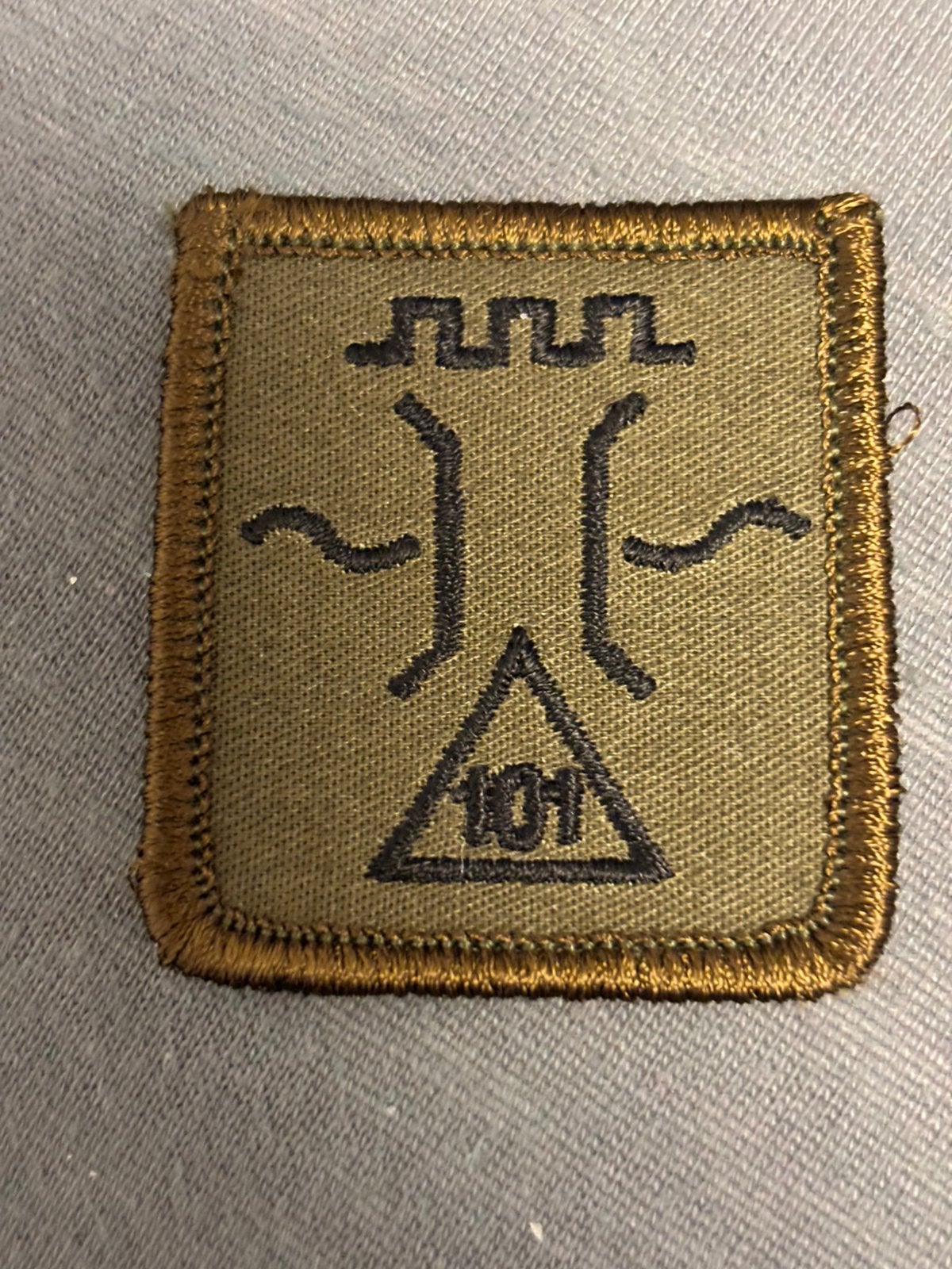 5x5 borst embleem 101, Verzenden, Landmacht, Nederland, Embleem of Badge