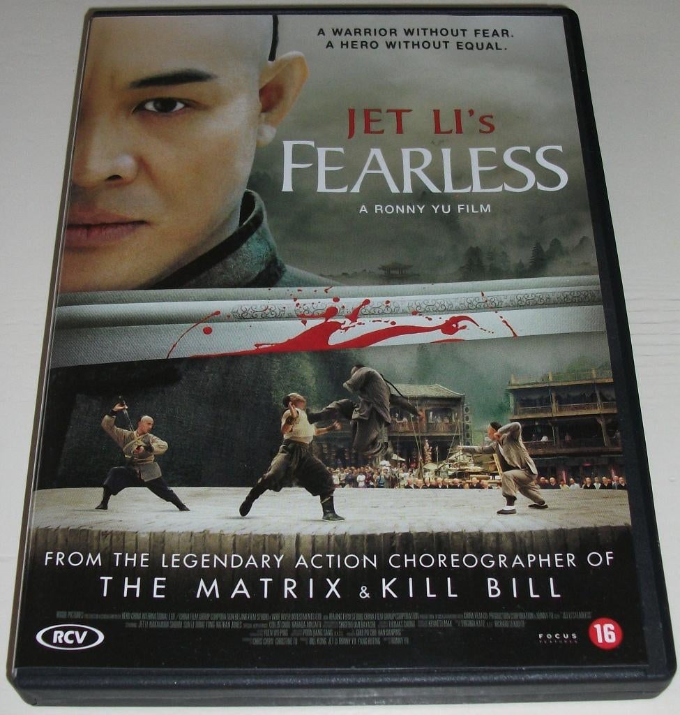 Dvd *** FEARLESS *** A warrior without fear, Vanaf 16 jaar, Ophalen of Verzenden, Zo goed als nieuw, Martial Arts