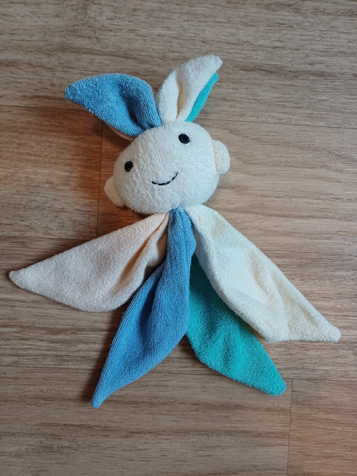 difrax bafstof harlekijn jantje lacht huilt blauw turkoois, Kinderen en Baby's, Ophalen of Verzenden, Zo goed als nieuw, Overige typen