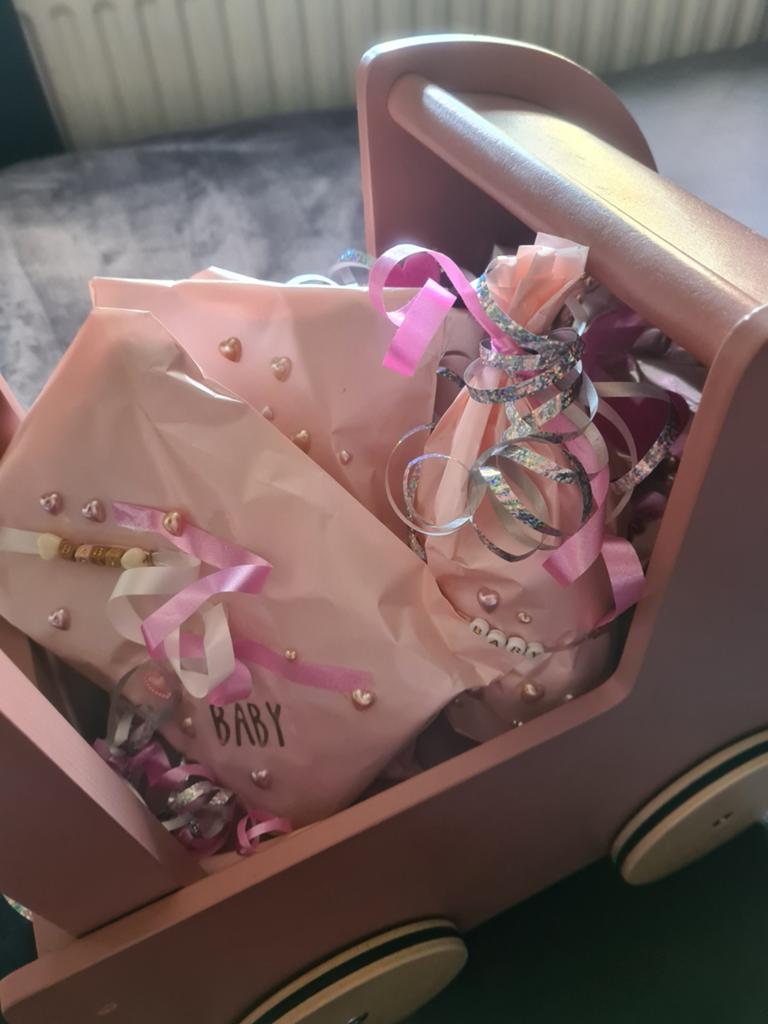 Little Dutch poppenwagen kraamkado, Kinderen en Baby's, Speelgoed | Poppen, Ophalen of Verzenden, Zo goed als nieuw, Overige typen