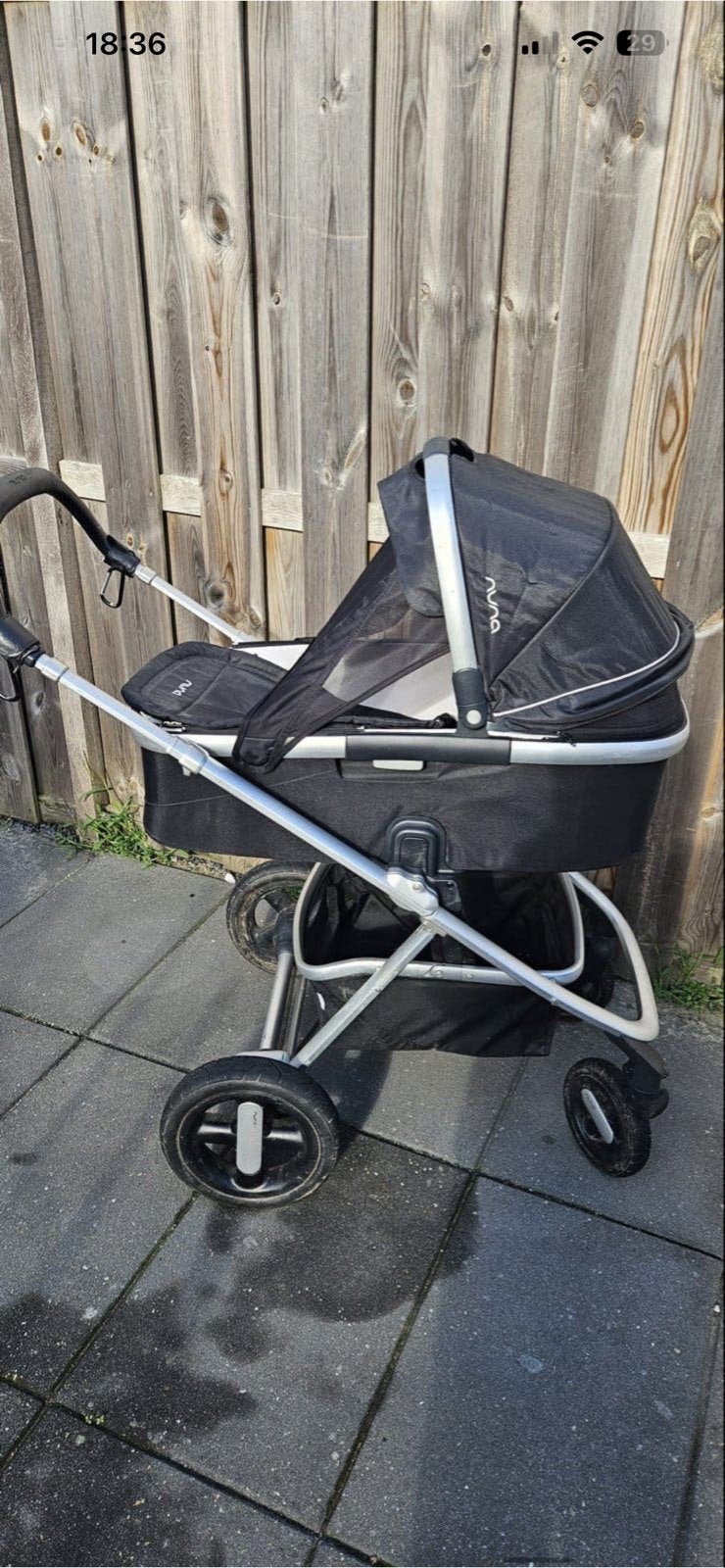 Nuna kinderwagen met reiswieg, zitje en Maxi-Cosi autostoel, Gebruikt, Combiwagen, Met autostoeltje, Ophalen