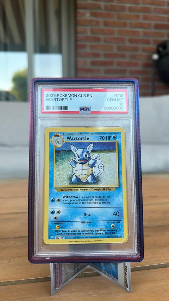 PSA 10 Gem Mint Wartortle Pokémon Kaart 2023 CLB EN, Hobby en Vrije tijd, Verzamelkaartspellen | Pokémon, Ophalen of Verzenden