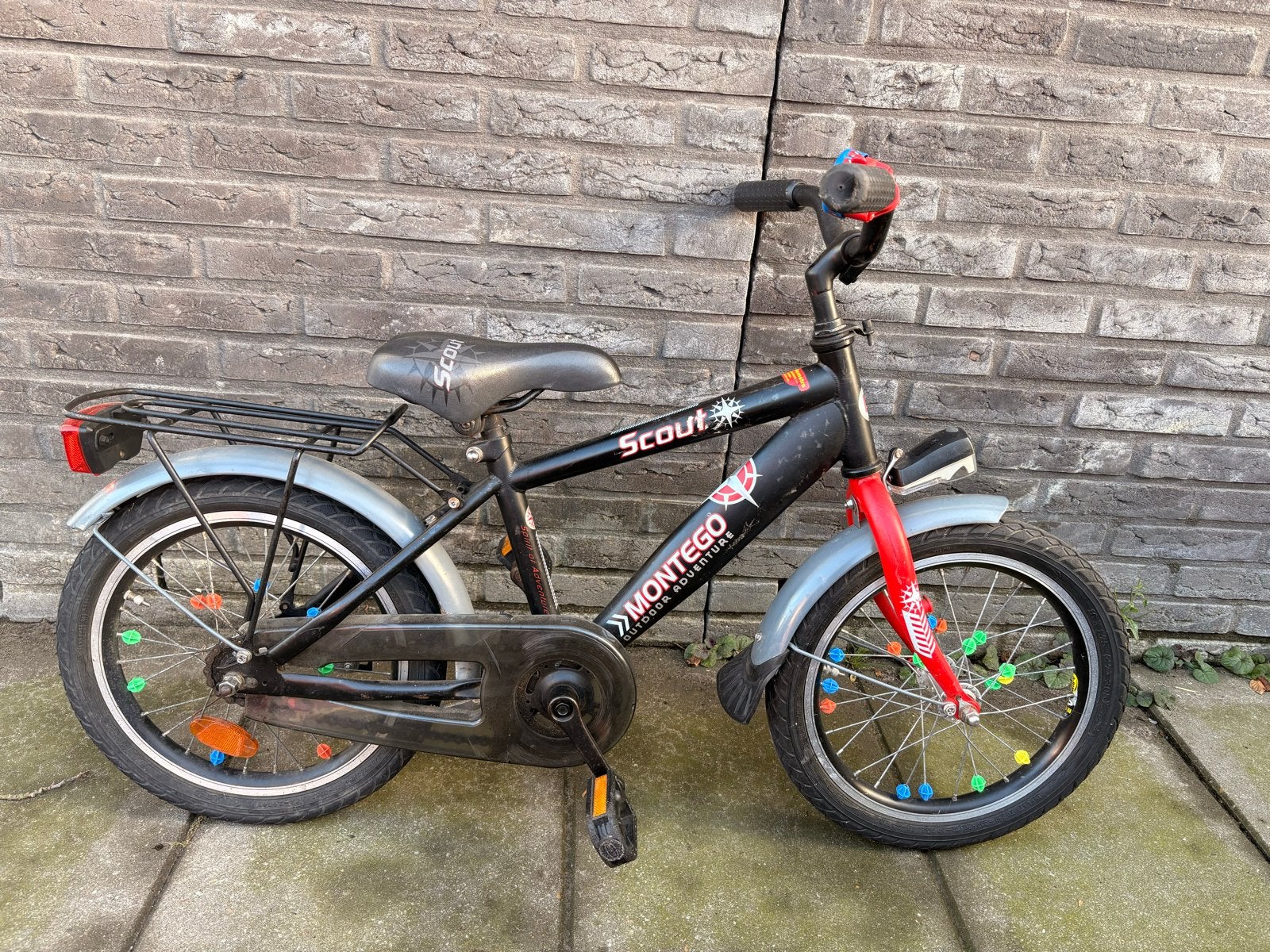 Montego Scout kinderfiets 16 inch, Ophalen, Gebruikt, Terugtraprem, Minder dan 16 inch