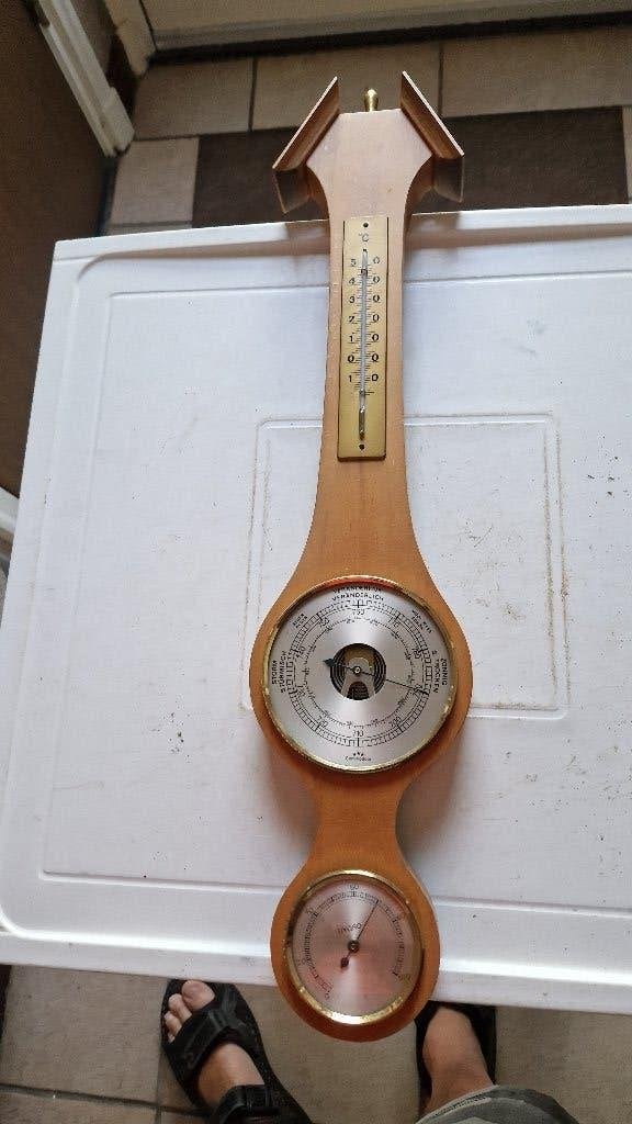 3 oude houten barometers, Ophalen of Verzenden, Gebruikt, Barometer