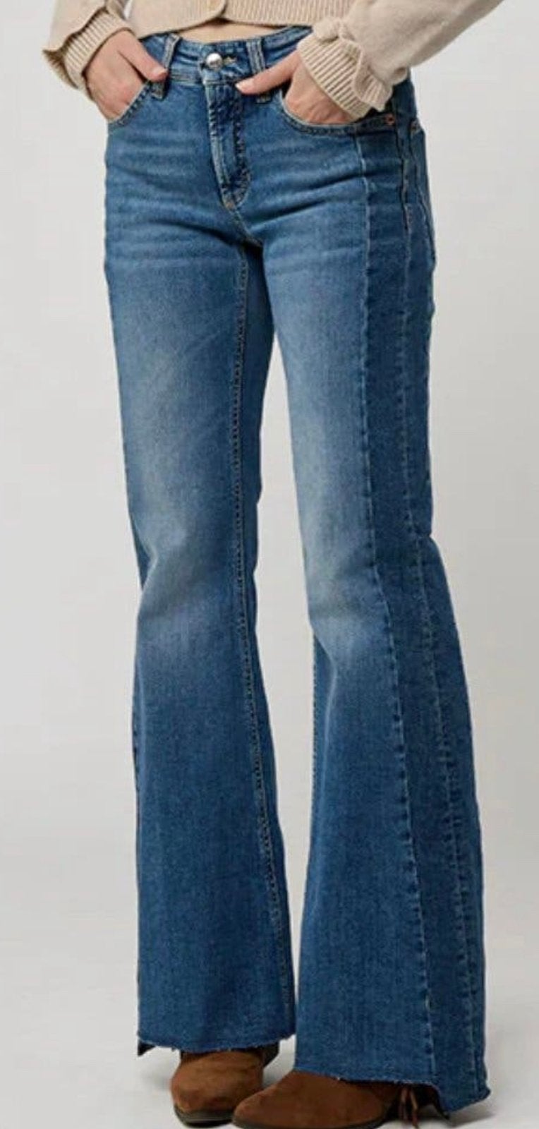 Cambio jeans fabienne patch blauw 42, Verzenden, Zo goed als nieuw, Blauw, W33 - W36 (confectie 42/44)