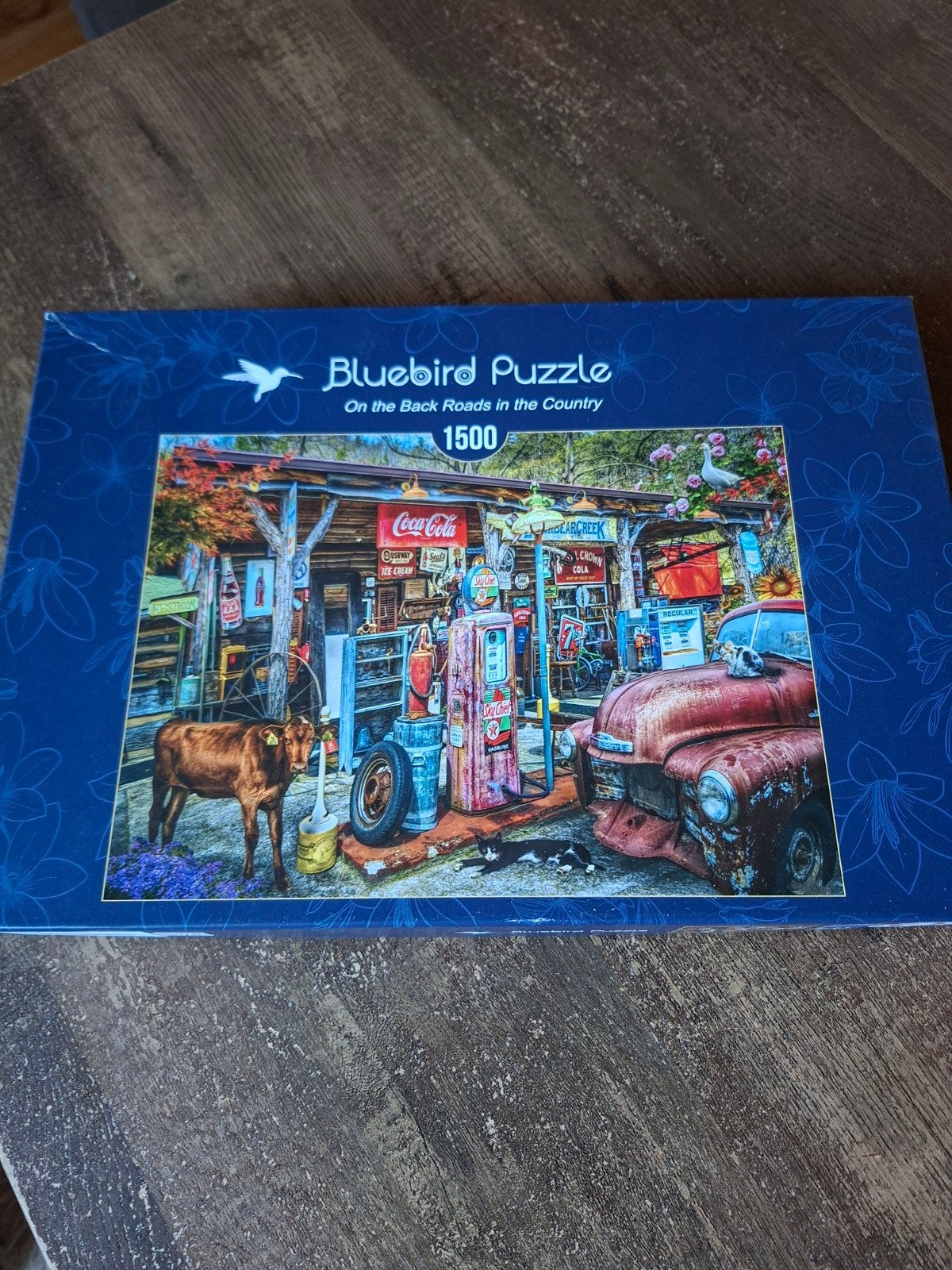 Bluebird Legpuzzel 1500 stukjes - On the Back Roads, Ophalen of Verzenden, 500 t/m 1500 stukjes, Zo goed als nieuw, Legpuzzel