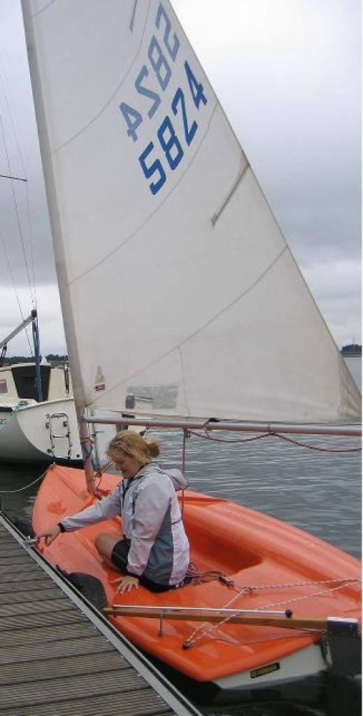 Classic Plastic Sea hopper/Laser, Watersport en Boten, Open zeilboten, Ophalen, Laser, Gebruikt, 4 m