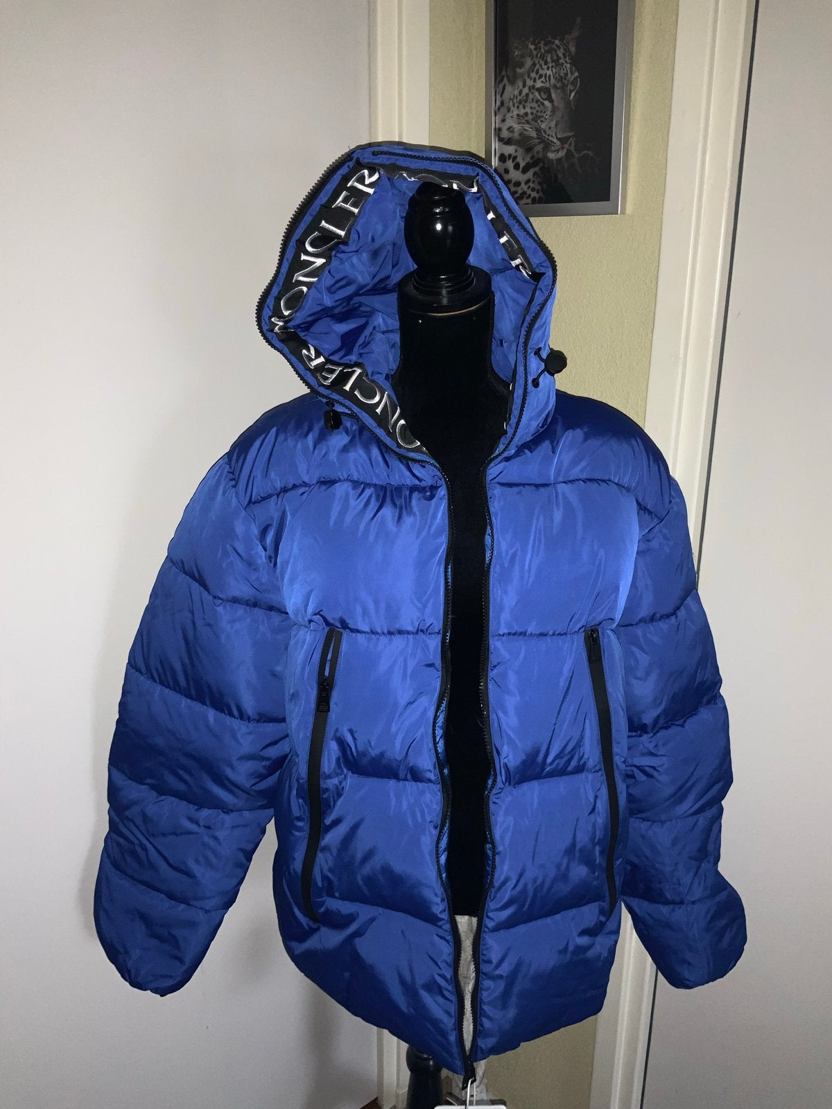 Moncler Maya Puffer winterJas - maat xxl maat 5, Ophalen of Verzenden, Nieuw, Overige maten, Blauw