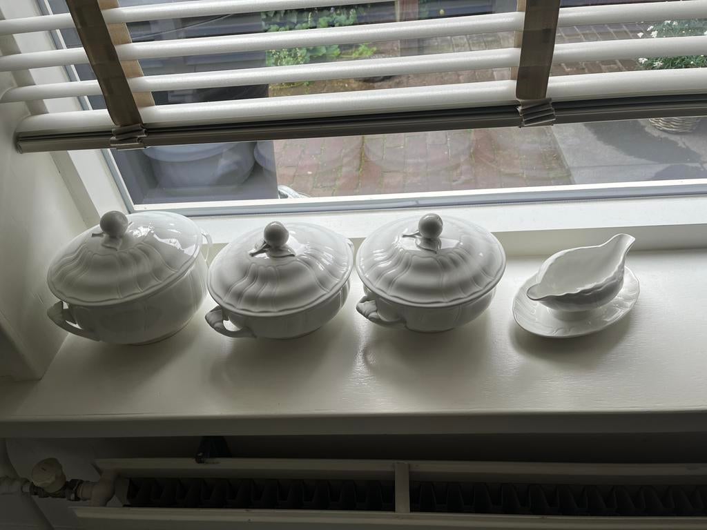 Villeroy & Boch Diamant serie dekschalen en sjuskom, Ophalen, Zo goed als nieuw, Porselein, Overige stijlen
